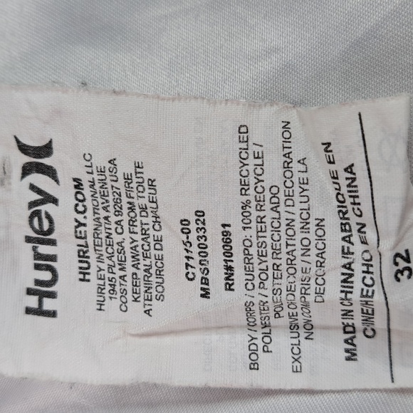 Hurley Board Shorts Men's Size 32 - Picture 12 of 16